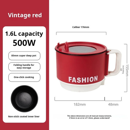 【 Multi Specification Plug 】 Household Portable Electric Boiling Pot Multi Functional Foldable Steaming Pot