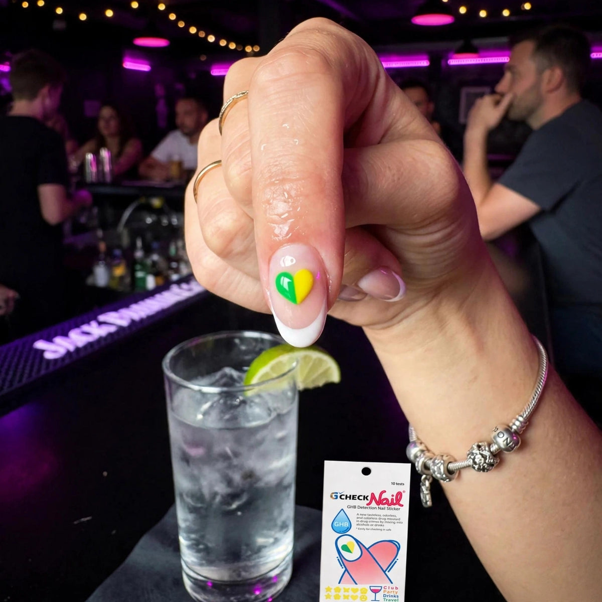 G-Check Nail Stickers – GHB Drink Detection Test Stickers Kit