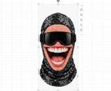 Black pattern laughing