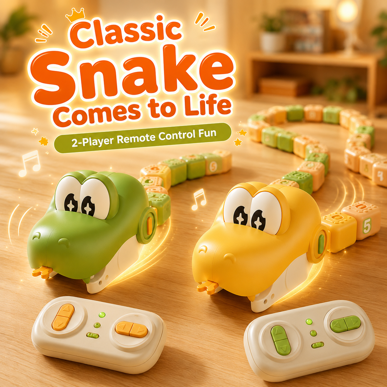 Electric Magnetic Greedy Snake RC Car Set Two Player Battle Interactive Game Toy Remote Control Vehicle Play Gift