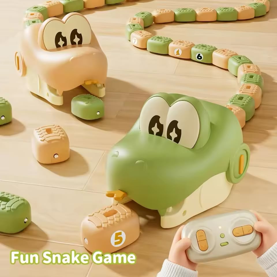 Electric Magnetic Greedy Snake RC Car Set Two Player Battle Interactive Game Toy Remote Control Vehicle Play Gift