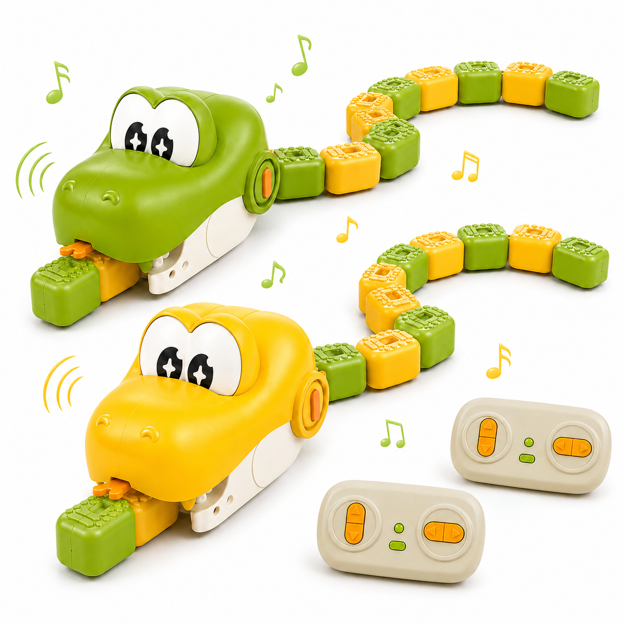 Electric Magnetic Greedy Snake RC Car Set Two Player Battle Interactive Game Toy Remote Control Vehicle Play Gift