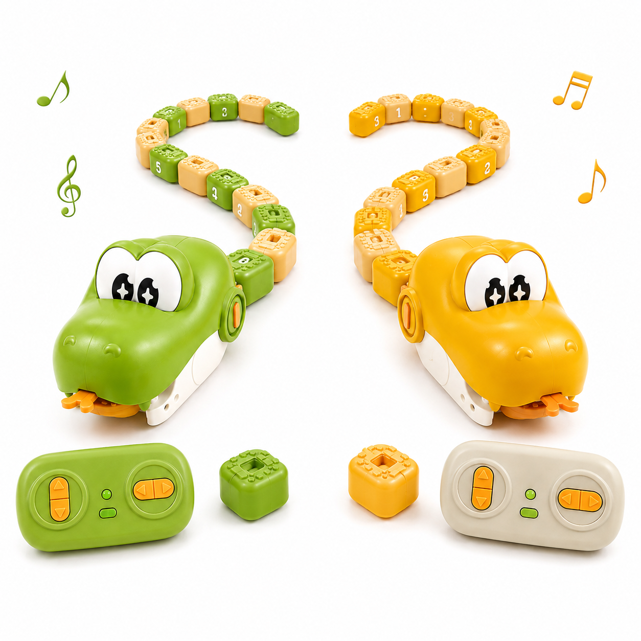 Electric Magnetic Greedy Snake RC Car Set Two Player Battle Interactive Game Toy Remote Control Vehicle Play Gift