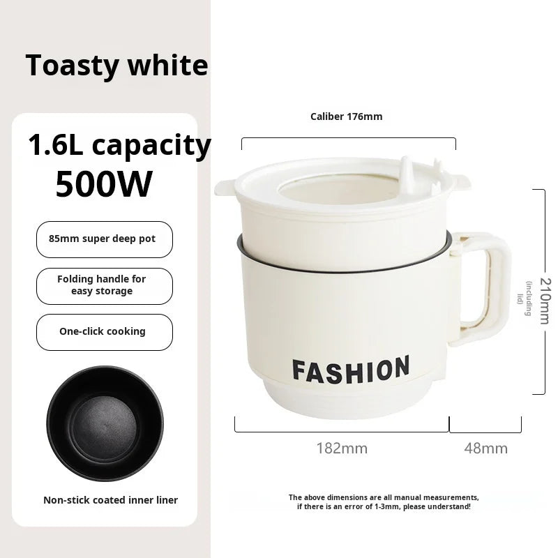 【 Multi Specification Plug 】 Household Portable Electric Boiling Pot Multi Functional Foldable Steaming Pot