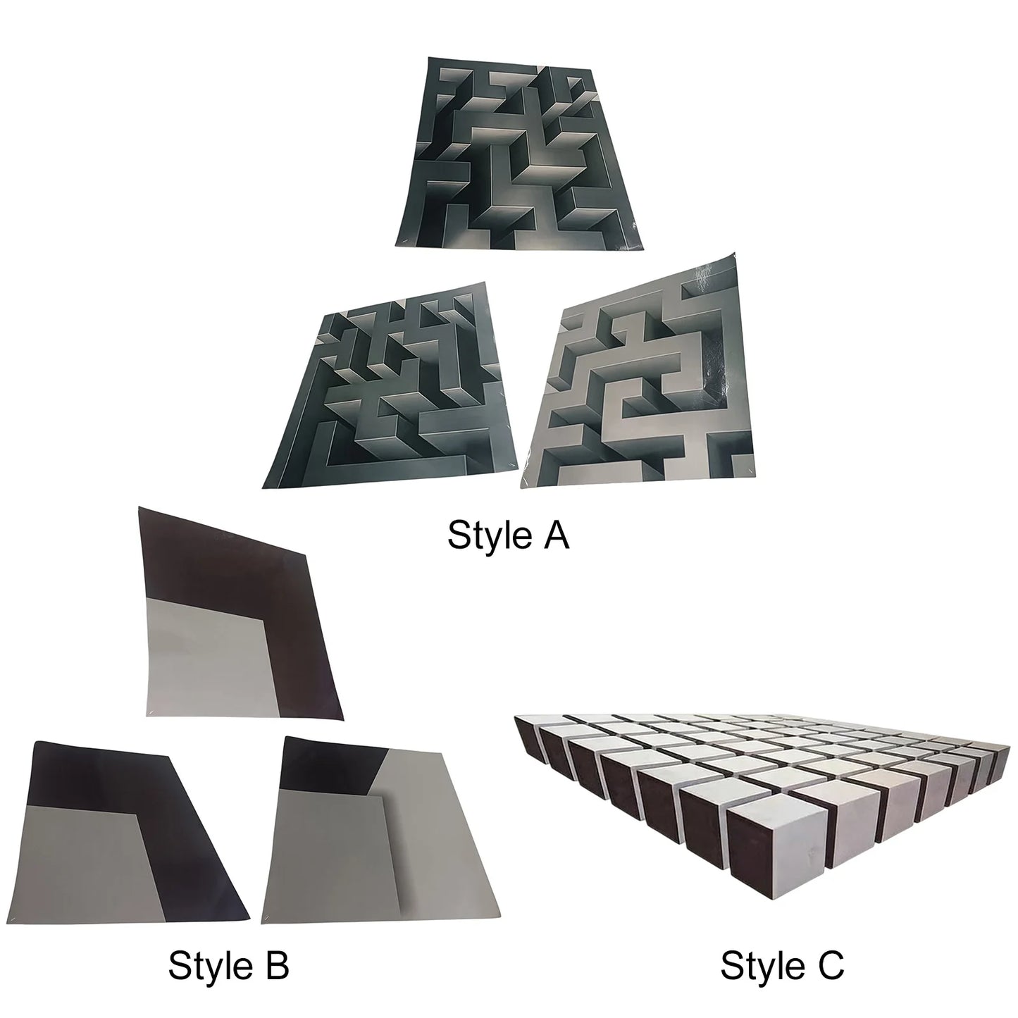 3D Wall Art Optical Illusion Wall Decal Creative 3D Impossible Corners That Reshapes Reality Illusionary Wall Sticker Home Decor