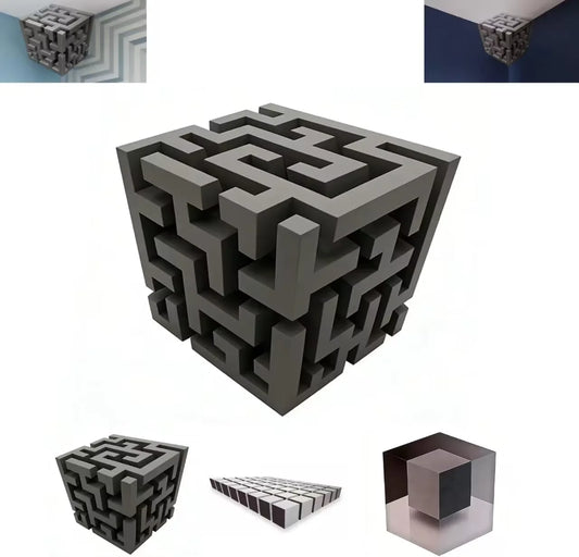 3D Wall Art Optical Illusion Wall Decal Creative 3D Impossible Corners That Reshapes Reality Illusionary Wall Sticker Home Decor