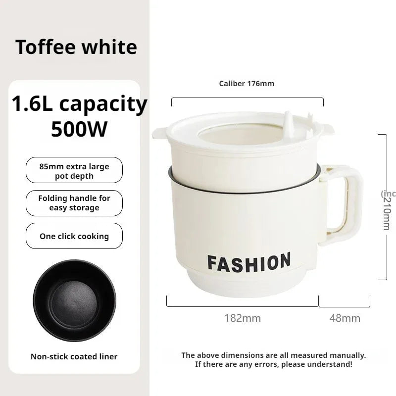 【 Multi Specification Plug 】 Household Portable Electric Boiling Pot Multi Functional Foldable Steaming Pot