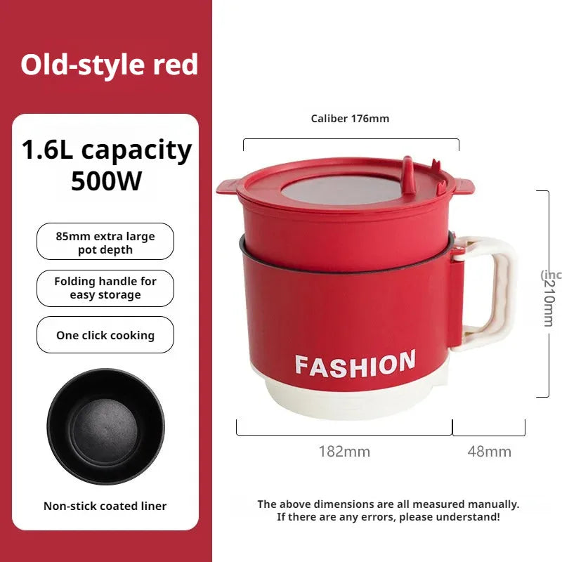 【 Multi Specification Plug 】 Household Portable Electric Boiling Pot Multi Functional Foldable Steaming Pot