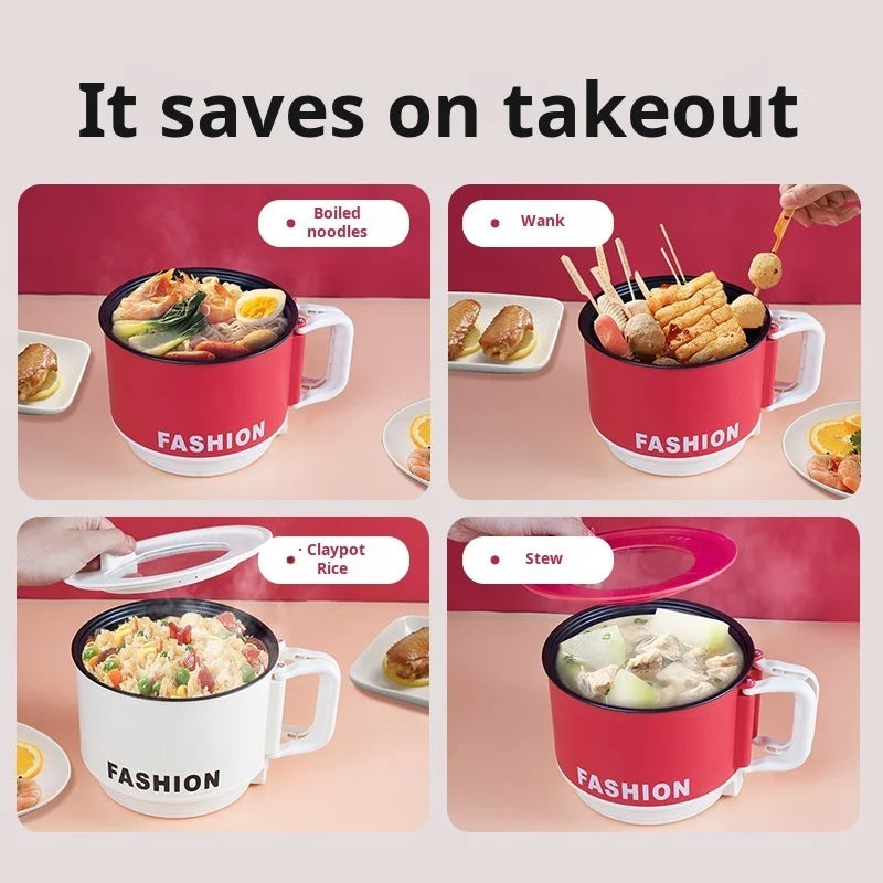 【 Multi Specification Plug 】 Household Portable Electric Boiling Pot Multi Functional Foldable Steaming Pot