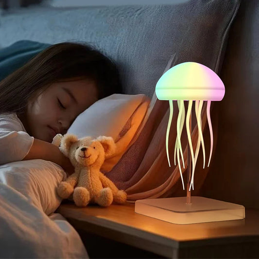 Controlled Type-C Charging Dance Gradient Jellyfish Light Table Night Light Color Changing Atmosphere Light Gift