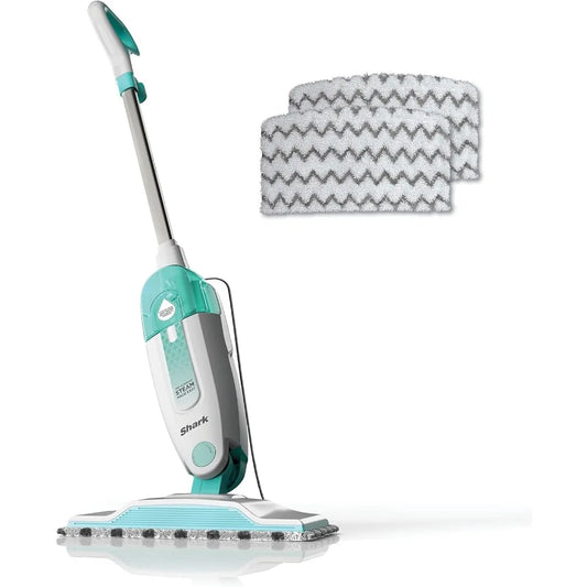 Shark Steam Mop with 2 Machine Washable Dirt Grip Pads, Removable Water Tank, Lightweight