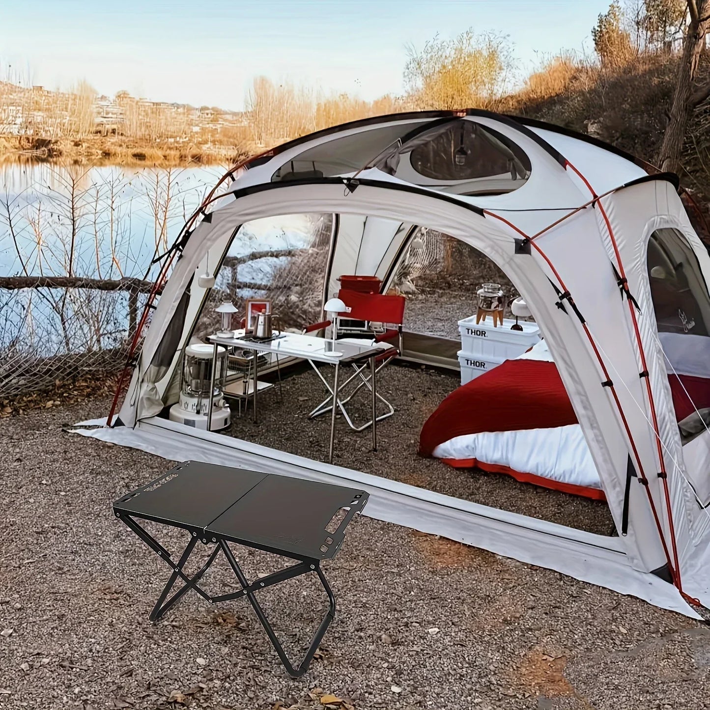 Outdoor tactical table multifunctional folding table camping lightweight small tea table picnic table camping equipment