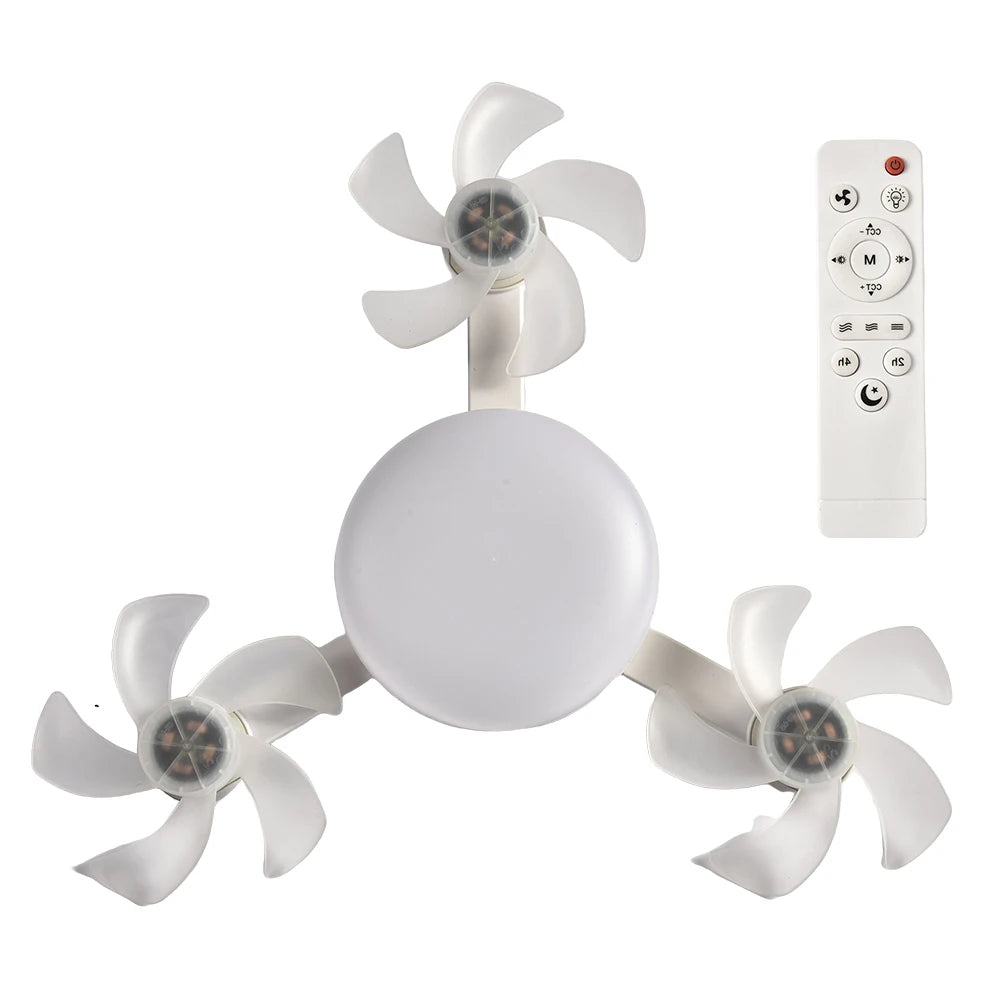 Intelligent ceiling light electric fan light Kitchen high wind power Silent Easy to clean e27 Screw Fan Light Restaurant Fan Eye