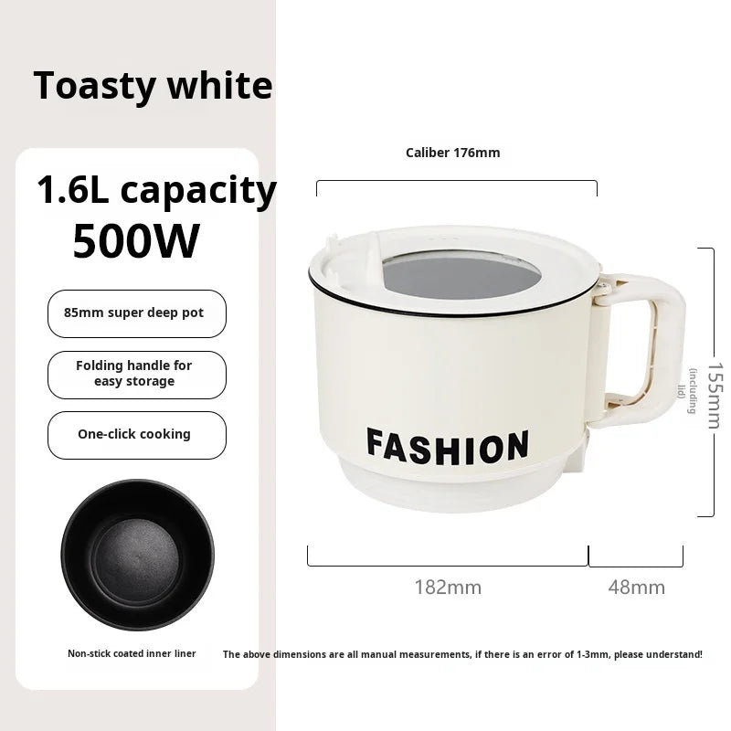 【 Multi Specification Plug 】 Household Portable Electric Boiling Pot Multi Functional Foldable Steaming Pot