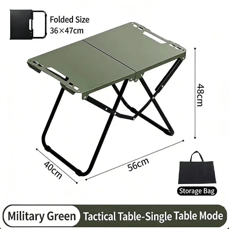 Outdoor tactical table multifunctional folding table camping lightweight small tea table picnic table camping equipment