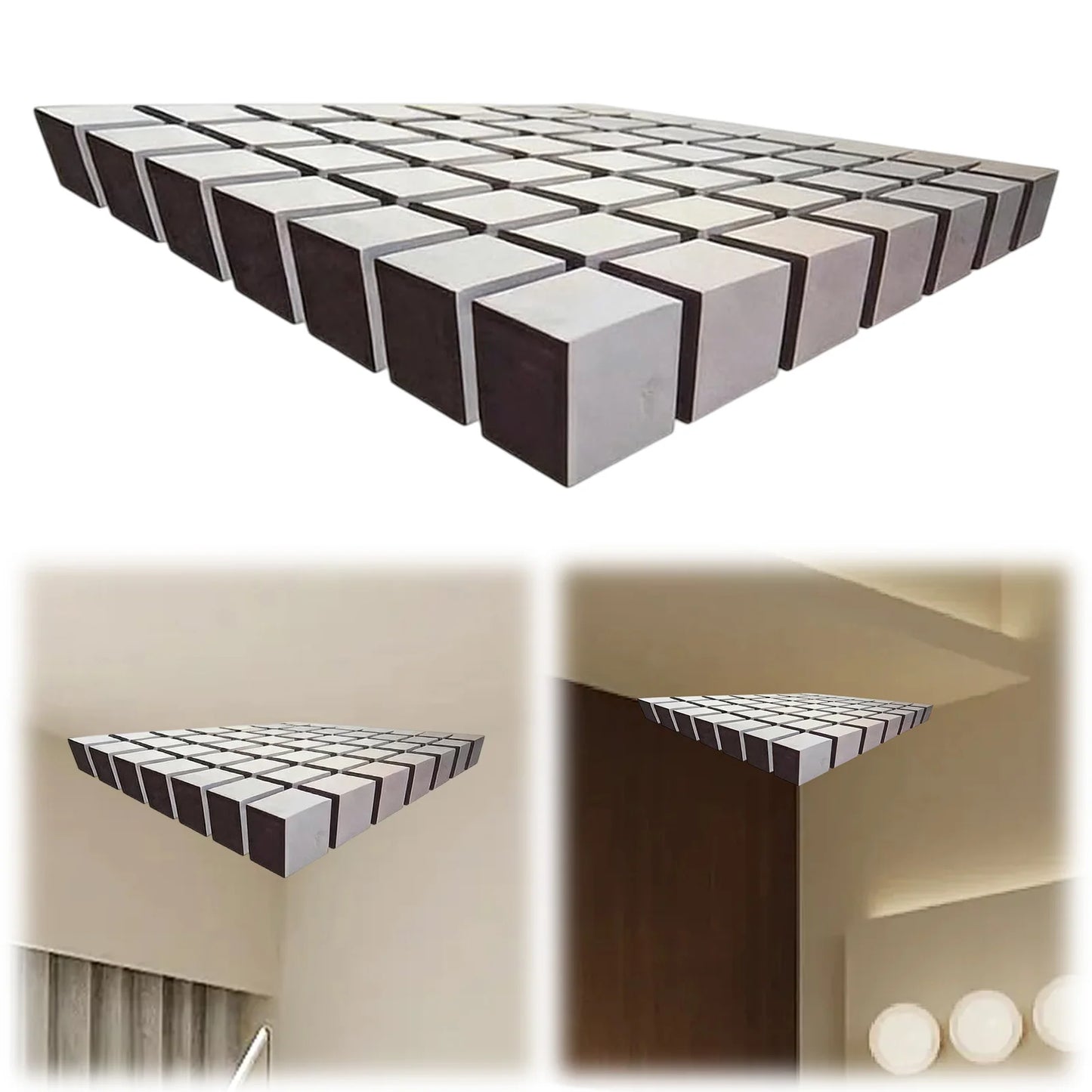 3D Wall Art Optical Illusion Wall Decal Creative 3D Impossible Corners That Reshapes Reality Illusionary Wall Sticker Home Decor