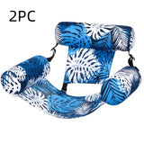 Dark Blue Leaves 2PC / 76X35X60 cm