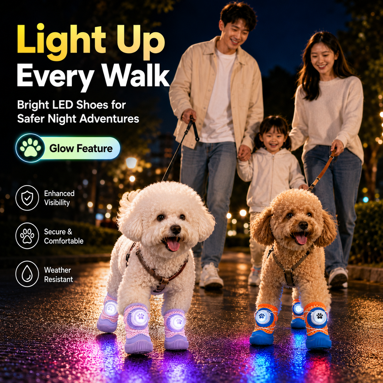 Mesh Non-slip Swivel-clip Soft-soled Breathable Shoes For Small Pets