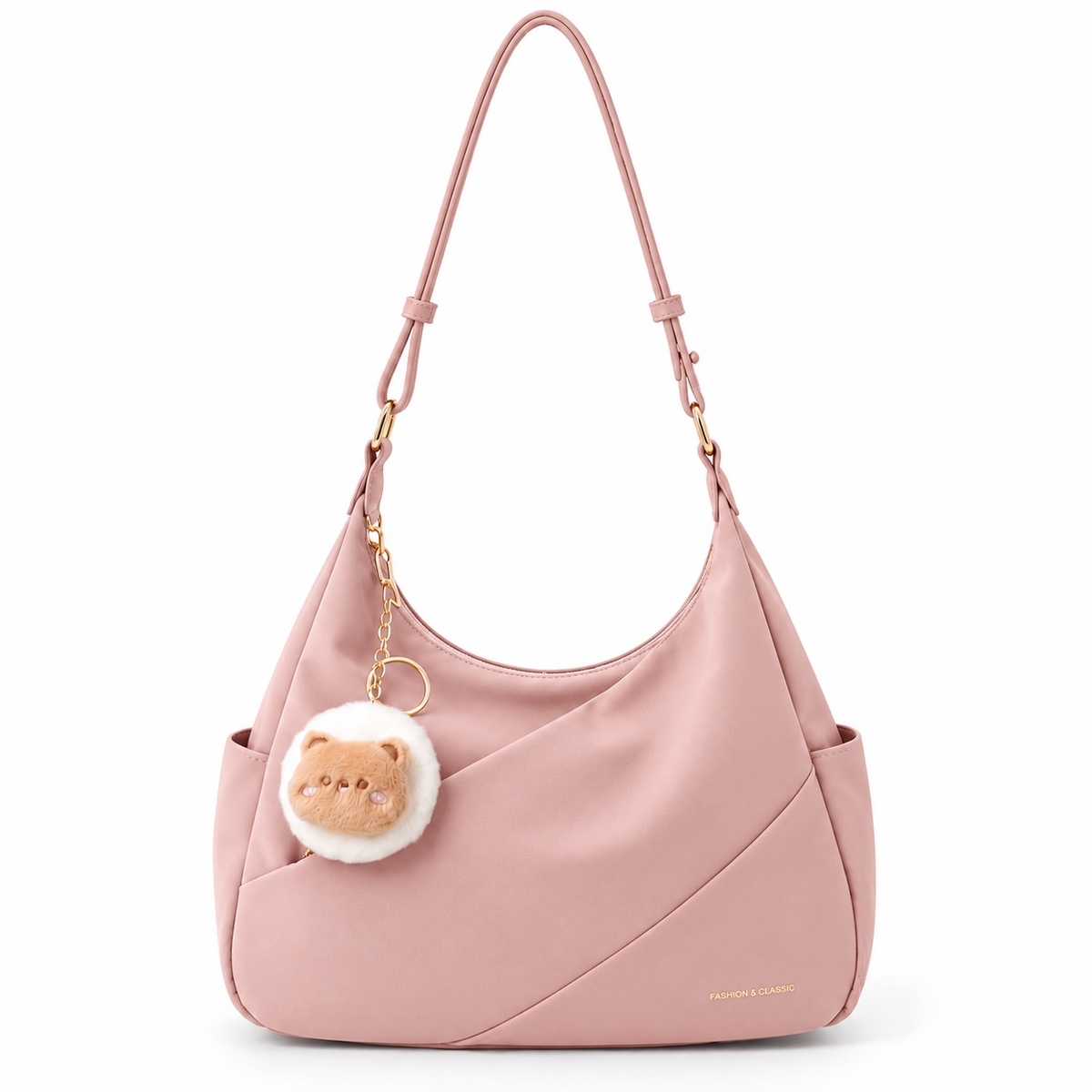 Light-colored Single Shoulder Crossbody Bag