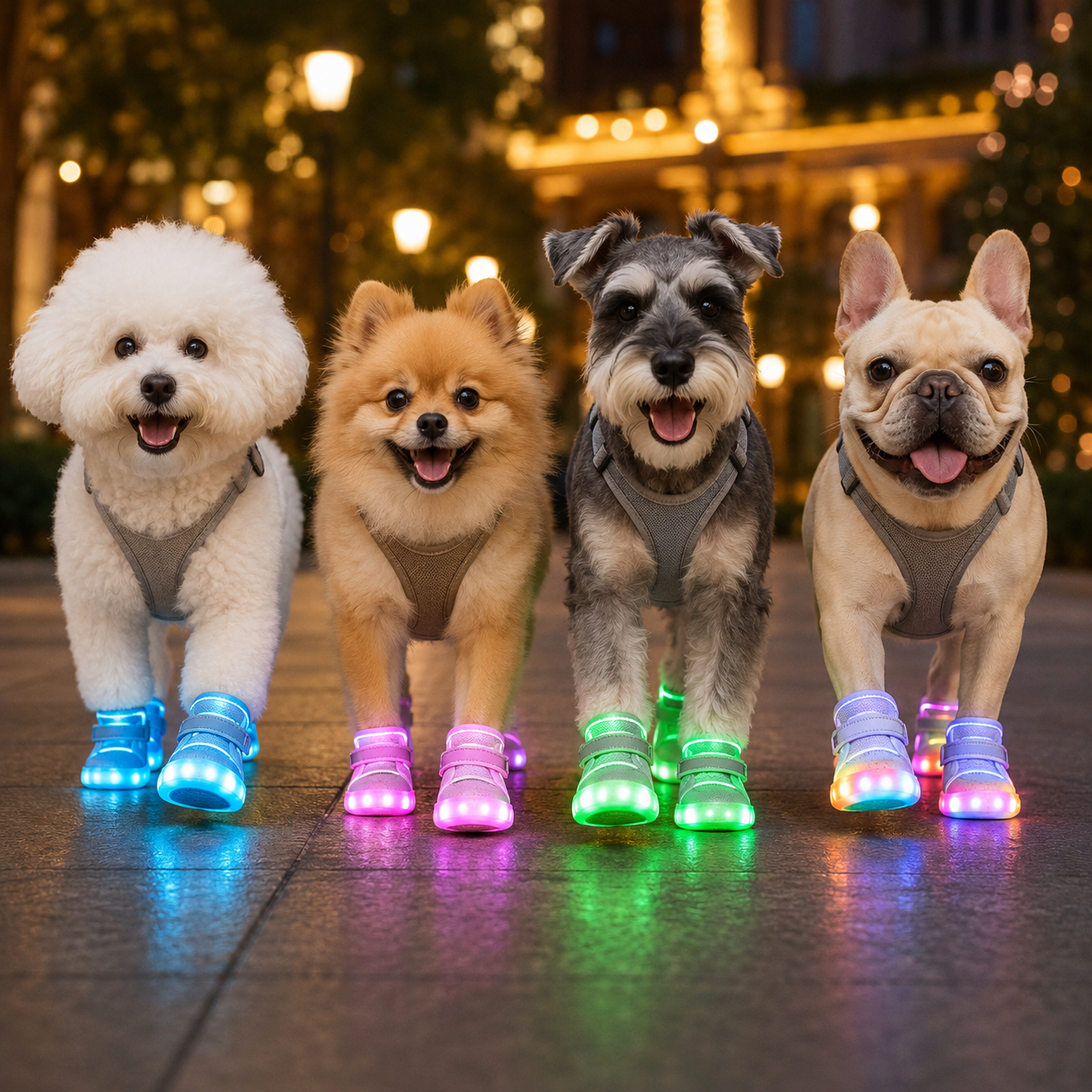 Mesh Non-slip Swivel-clip Soft-soled Breathable Shoes For Small Pets